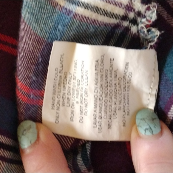 Sequin Hearts multi color plaid flannel - Picture 7 of 7